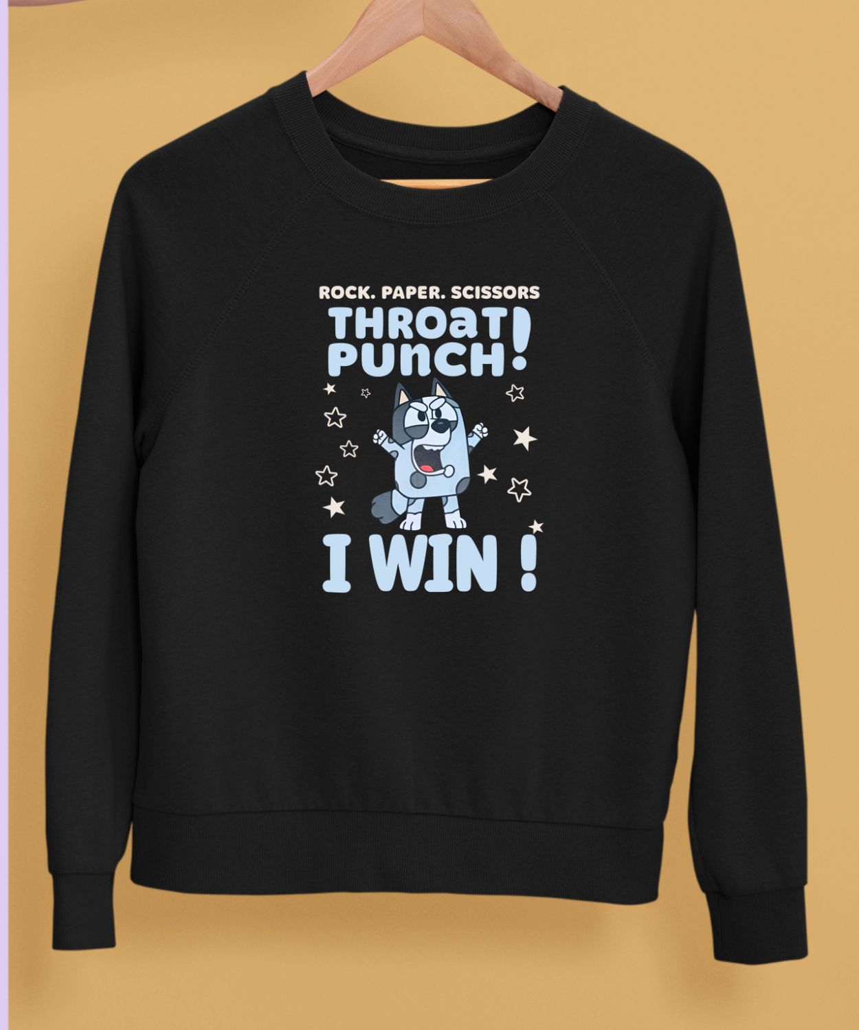 Bluey Rock Paper Scissors Throat Punch I Win Shirt - Art Prints Designs 