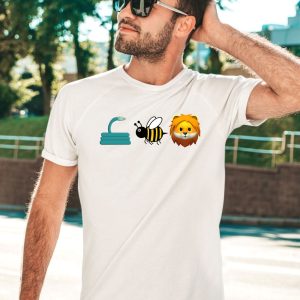 Black Tzedek Hose Bee Lion Shirt