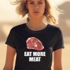 Oscar De La Hoya Wearing Eat More Meat Shirt