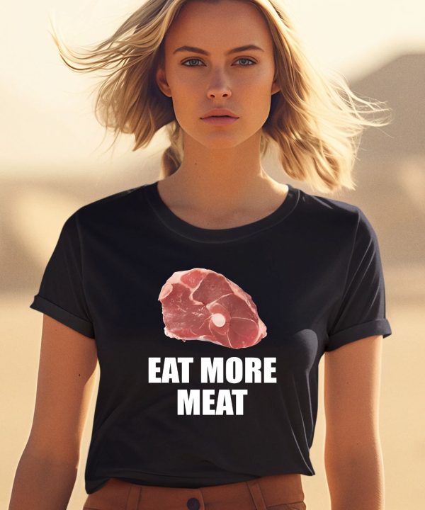 Oscar De La Hoya Wearing Eat More Meat Shirt