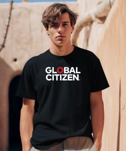 Hugh Jackman Wearing Global Citizen Logo Shirt