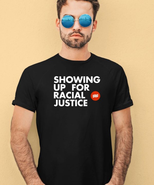 Jamaal Bowman Wearing Showing Up For Racial Justice Shirt3