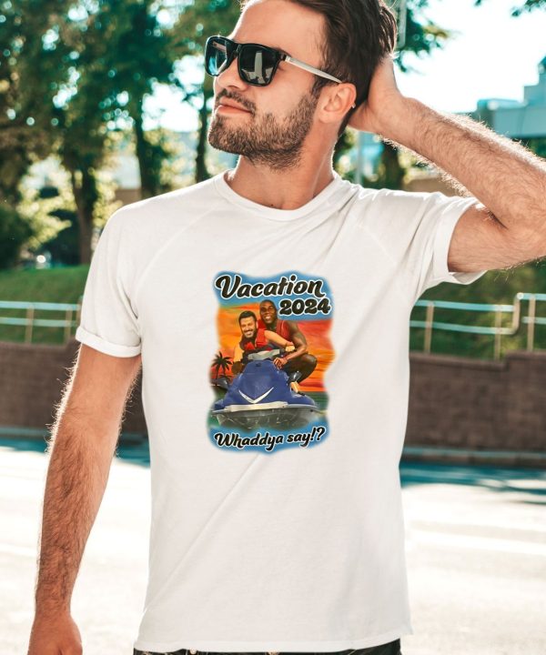 Magic Johnson And Jimmy Kimmel Vacation 2024 Whaddya Say Shirt