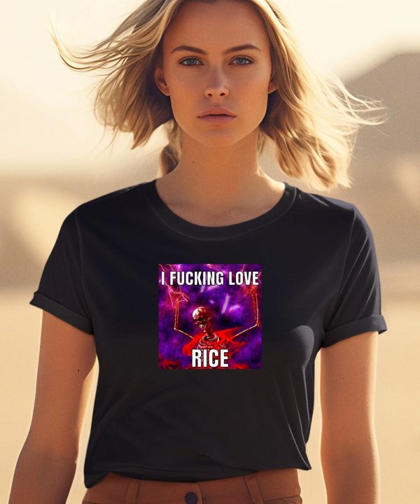 Nanimonavi I Fucking Love Rice Skeleton Shirt1