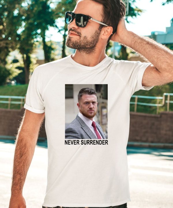 Tommy Robinson And Trump Mugshot Never Surrender Shirt2