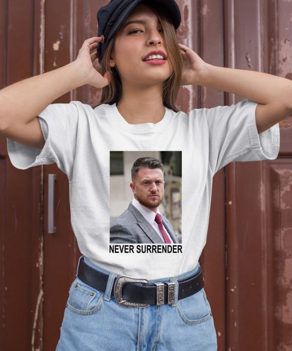 Tommy Robinson And Trump Mugshot Never Surrender Shirt3