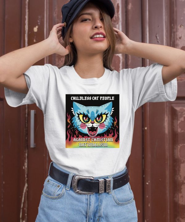 Gabby Kash Childless Cat People Against Christian Nationalism Shirt2