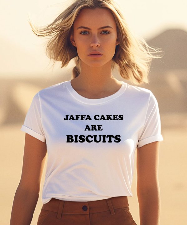 Georgia Steel Wearing Jaffa Cakes Are Biscuits Shirt