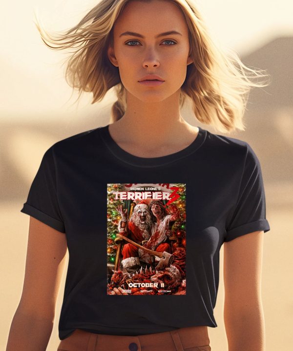 Santa Damien Leones Terrifier 3 October 11 2024 Shirt1