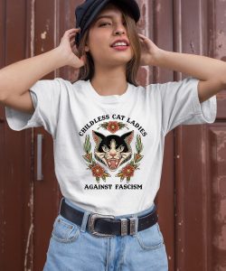 Vibehouscreations Childless Cat Ladies Against Fascism Shirt