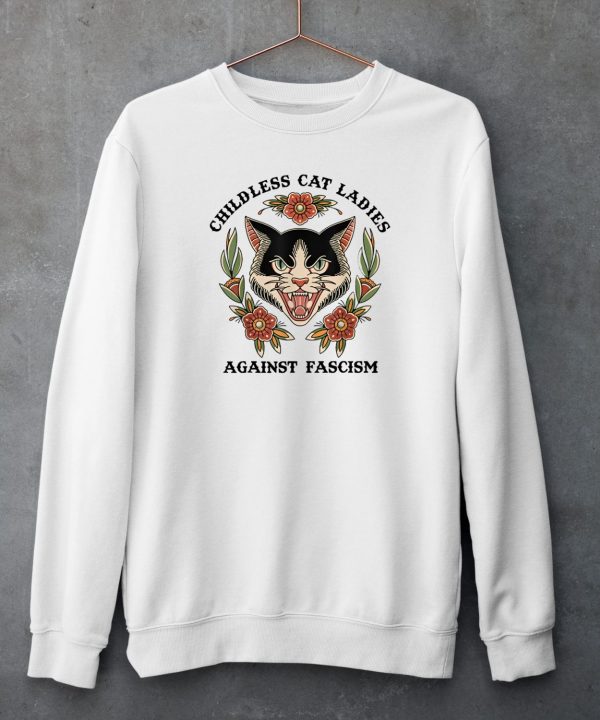 Vibehouscreations Childless Cat Ladies Against Fascism Shirt4