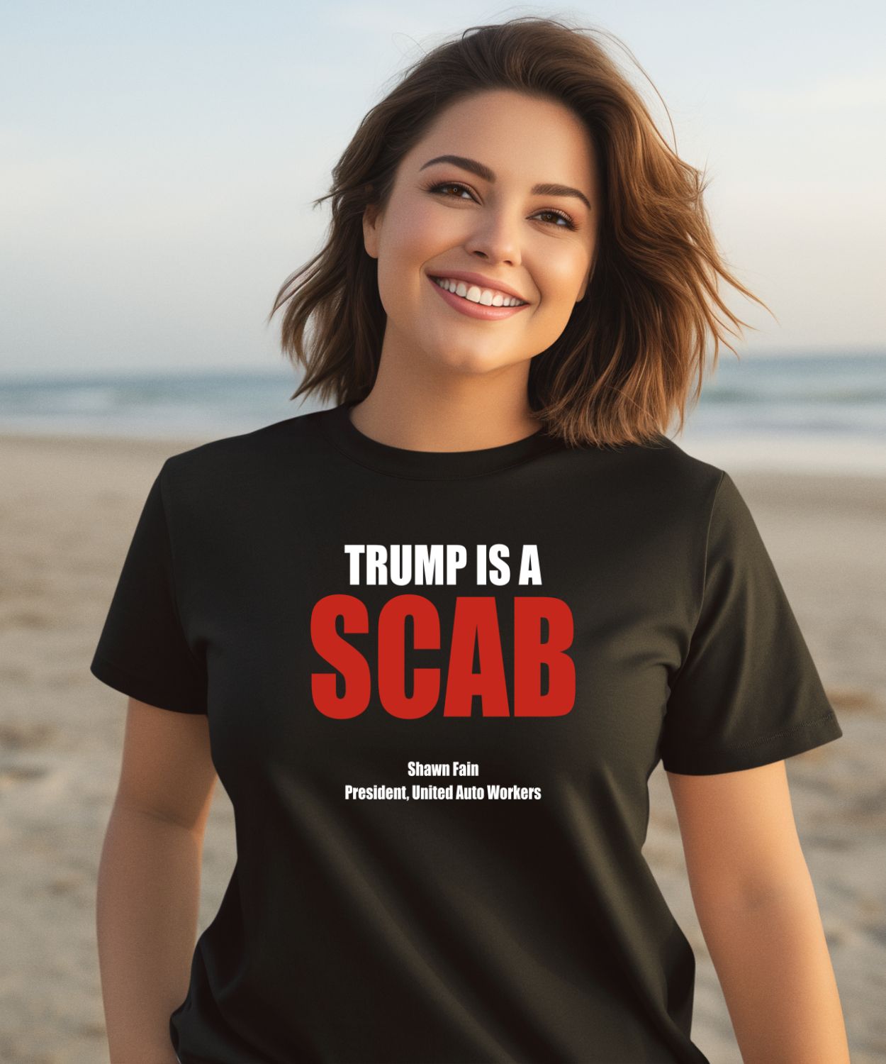 Trump Is A Scab Shawn Fain President United Auto Workers Shirt