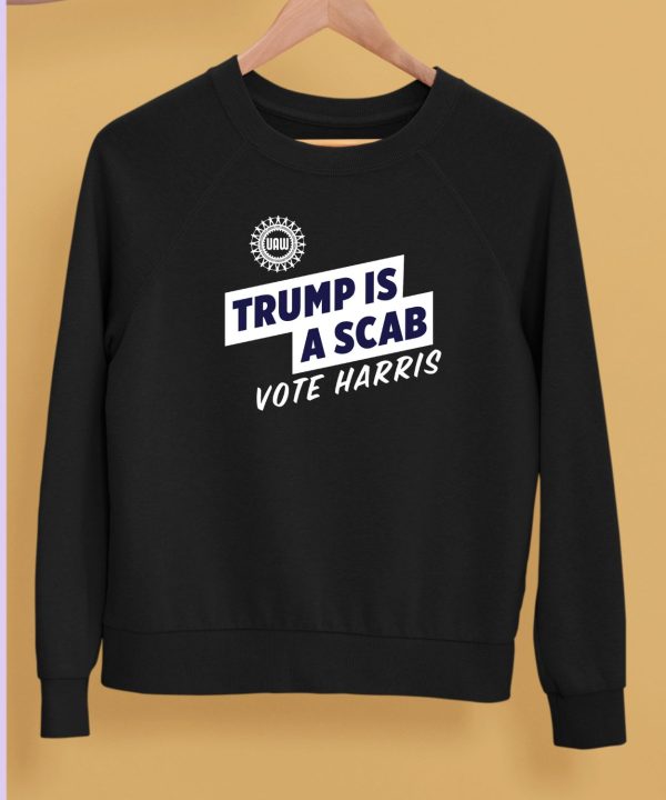 Uaw President Shawn Fain Wearing Trump Is A Scab Vote Harris Stand Up Speak Up Show Up Shirt7